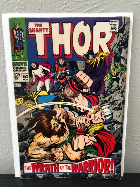 1968 Marvel Comic The Mighty Thor #152 Loki App Jack Kirby Good/VG Condition