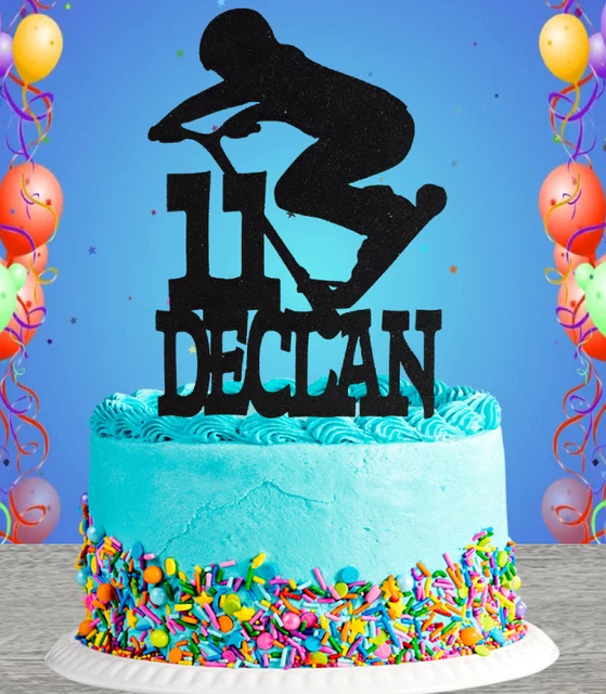 LARGE PERSONALISED SCOOTER Any Name/Age Birthday Cake Topper £4.99