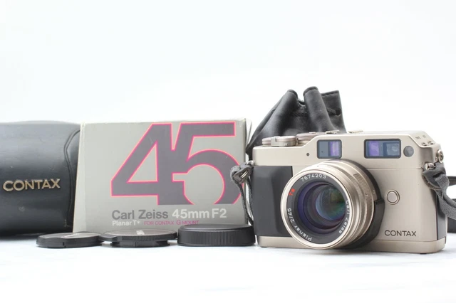 READ!【 EXC.+5 w/ Leather case】 Contax G1 Rangefinder +Planar 2/45 T* From Japan