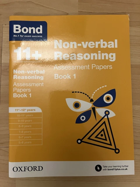 BOND 11 PLUS Ages 11-12 Non- Verbal Reasoning Assessment Papers Book 1 ...