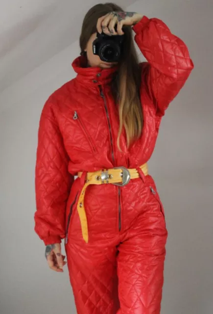 Belfe & Belfe Skioverall Skianzug Vintage Schneeanzug Damen Retro (ohne Gürtel)