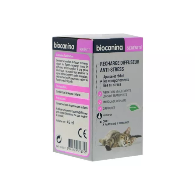 Biocanina recharge diffuseur anti-stress chat 45ml