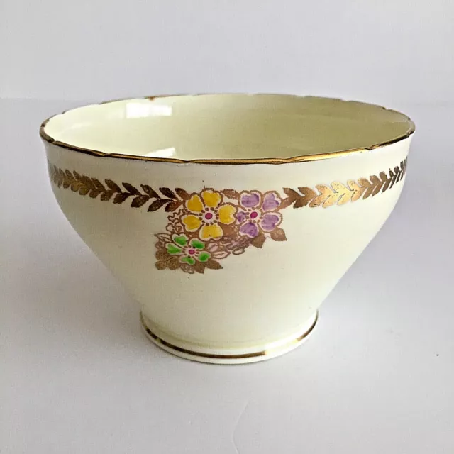 Wellington JHC & Co, Art Deco, Floral, Bone China, Saucer, Plate, Sugar Bowl 3