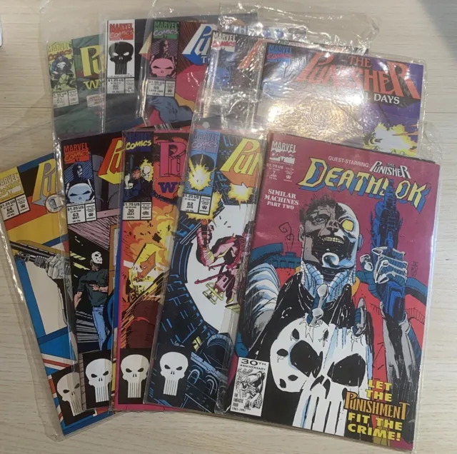 Lot of 11 The Punisher Marvel Comics Comic Books Not graded + Deathloc Vol 1#7