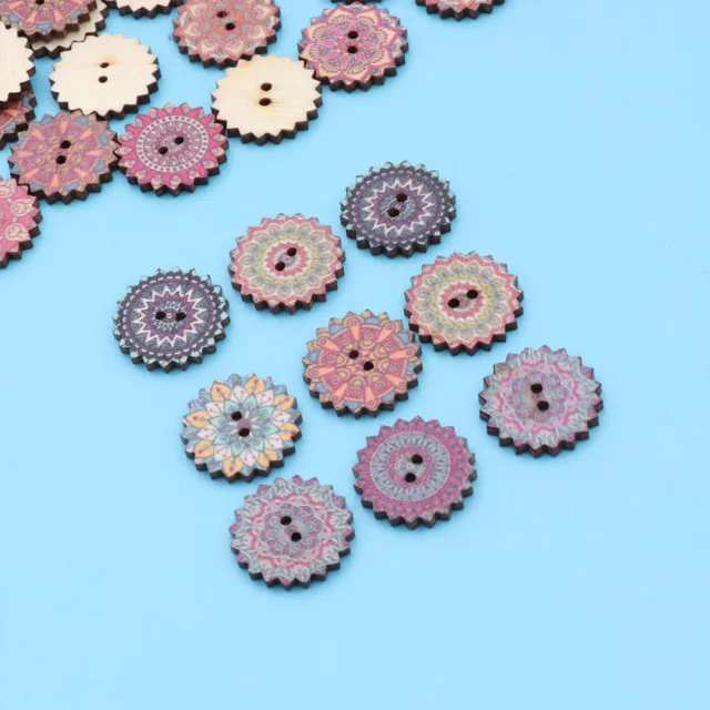 100 Pcs 2 Holes Buttons Decorative Coat Crafts Child Vintage
