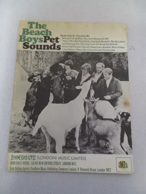 1966 Songbook for The Beach Boys 'Pet Sounds' Album.  Pub. Immediate Music