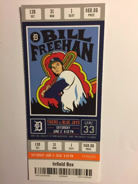 Detroit Tigers Vs Toronto Blue Jays June 2, 2018 Ticket Stub