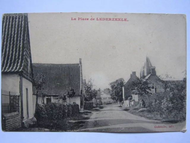 08I11 Cpa 59 - Rare Ancienne Carte Postale - La Place De Lederzeele