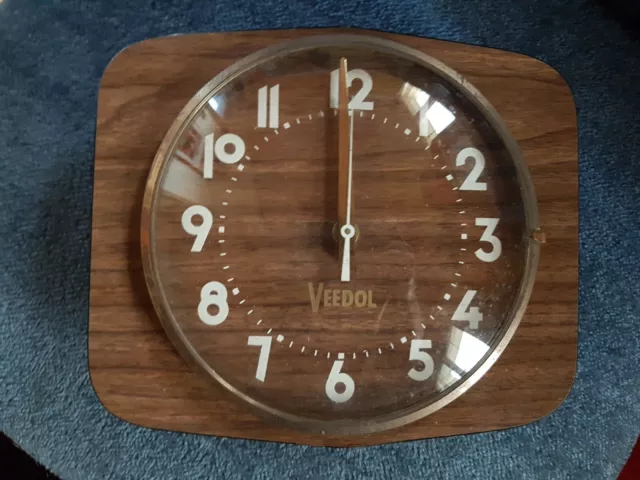 Horloge Publicitaire Automobile Huile Formica Pendule Garage Automobilia