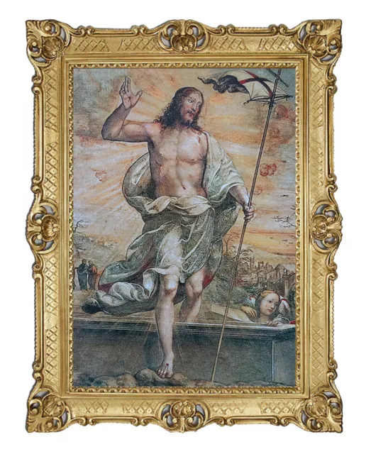 La Resurrezione Di Cristo - Resurrección de Cuadro Marco Barroco 90x70 CM