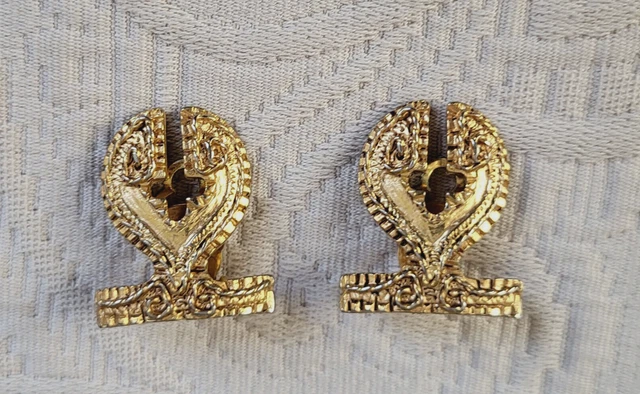 Boucles D'oreilles Anciennes Argent Et Turquoise - Pierres Bleues, Occasion