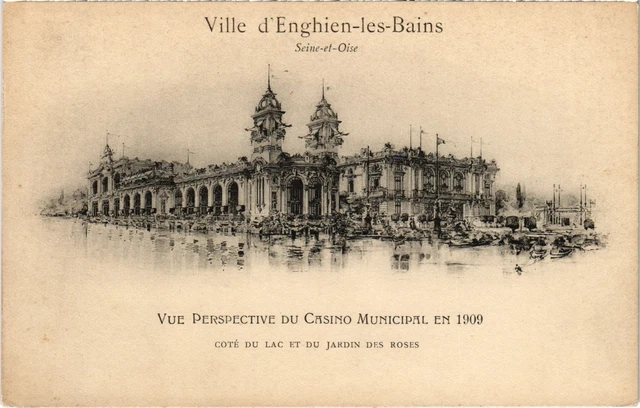 CPA Enghien les Bains Vue perspective du Casino Municipal 1909 FRANCE (1308415)