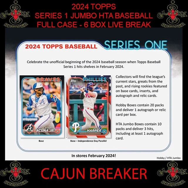 ARIZONA DIAMONDBACKS '6 Box Case Break' 2024 Topps Series One Jumbo