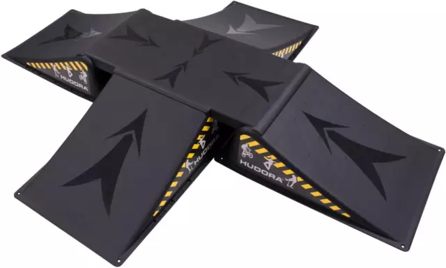 Hudora Unisex Adult Skater 5 Pieces Ramp Set - Black, One Size