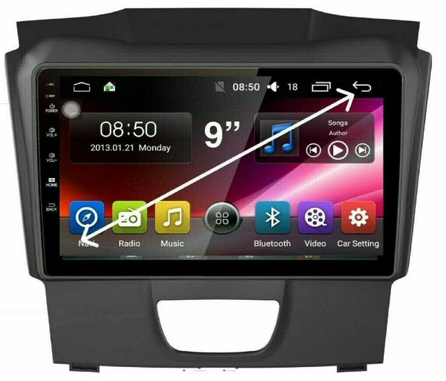 ISUZU MUX HEAD Unit Gps Bluetooth Apple Carplay Android Auto Head Unit