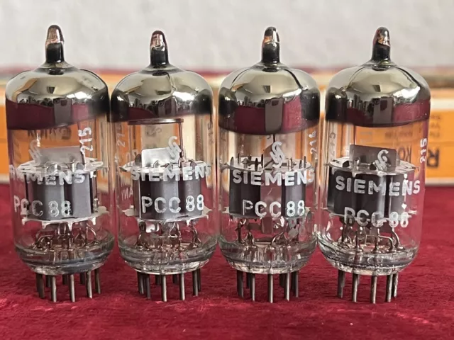 Pcc88 Wie ECC88 Tube Siemens   Same Code 4 Pieces NOS Tested %100  All Numbers 6