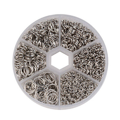 1 caja de anillos de salto abiertos de hierro redondo de plata 4-10 mm hágalo usted mismo anillo de conexión de joyería az