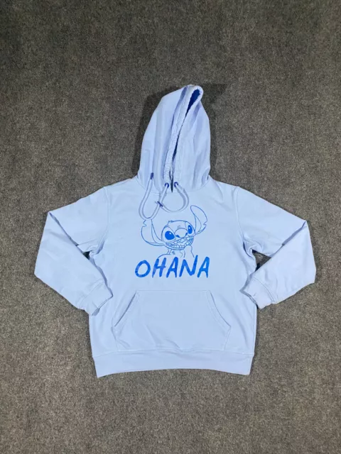 DISNEY LILO AND Stitch Ohana Blue Hoodie Sweatshirt Stitch Graphic Size ...