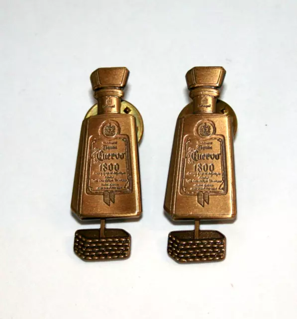 Lot of 2 Cuervo 1800 Tequila Collectors lapel Hat Articulated Pin New NOS