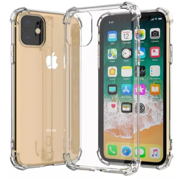 Clear Gel Cover For iPhone 15 14 13 11 12 Pro Max Plus X XR XS Shockproof Case