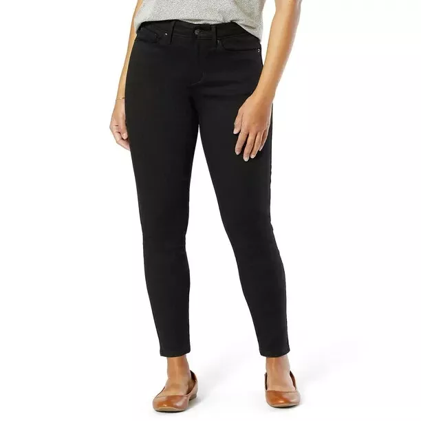 SIGNATURE BY LEVI Strauss & Co. Mid-Rise Skinny Jeans Black Multiple ...