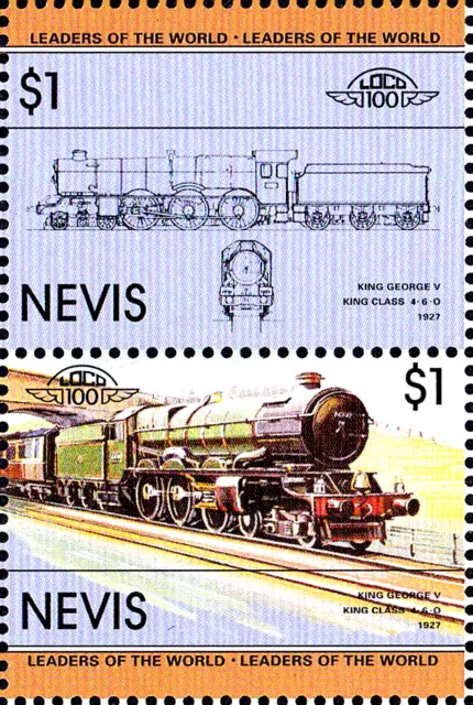 MNH Eisenbahn Lokomotive Dampflok Lok England König Klasse George V 5  4 6 0 /62