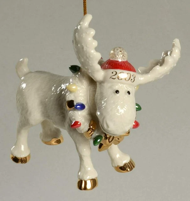 Lenox Annual Moose Ornaments Holiday Moosechief - No Box 3875328