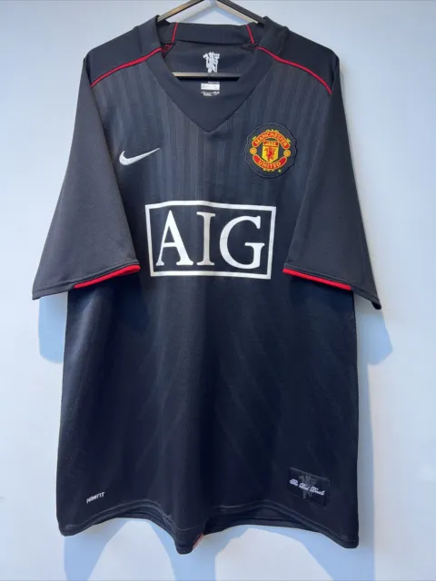 Manchester United 2007-08 Nike Original Away Football Shirt Jersey -Size Large