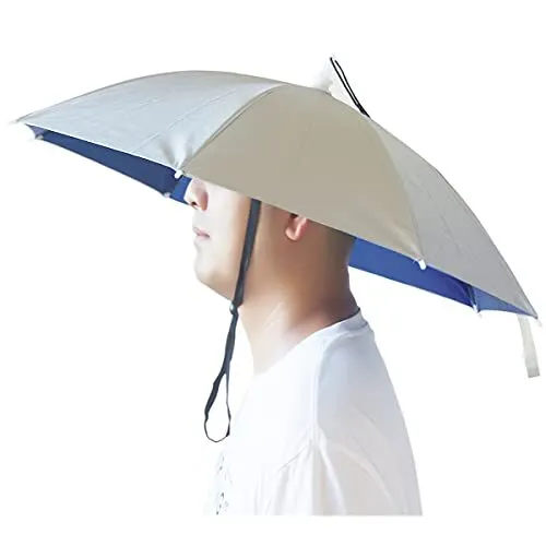 Umbrella Hat, 25 inch Fishing Umbrella Hat Hands Free UV Protection Umbrella ...
