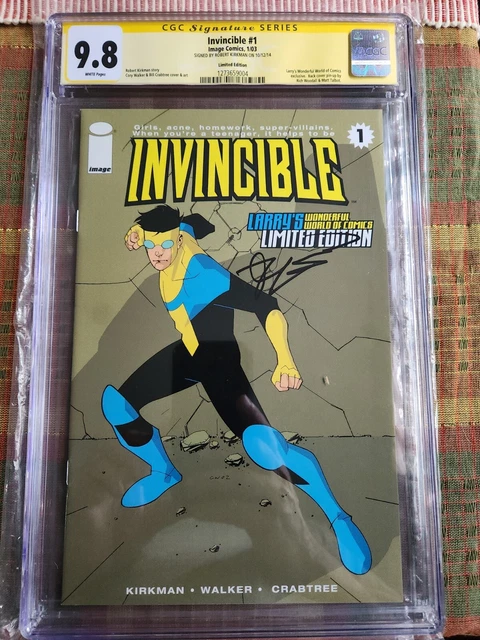 Invincible #1 CGC 9.8 SS Larry's Wonderful World of Comic Exclusive Variant