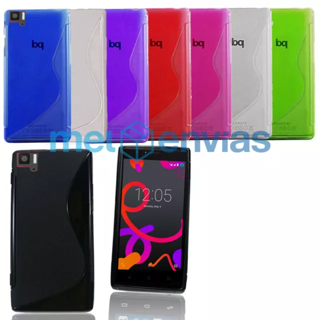 Funda carcasa para BQ AQUARIS M5 GEL TPU Diseño S-LINE Varios Colores