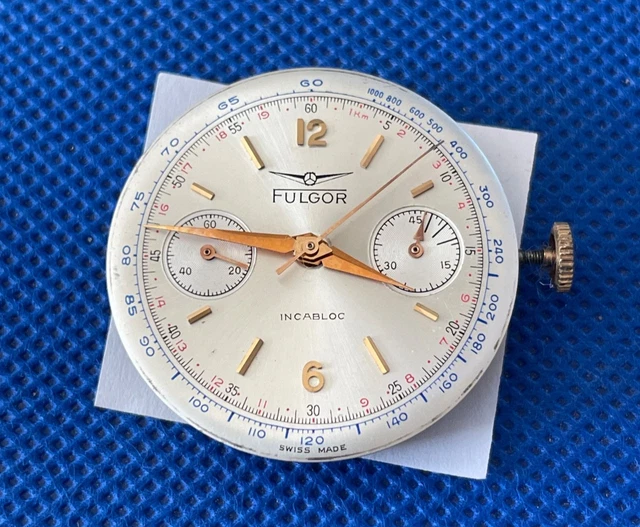 Cadran Chronographe Original Pour Mouvement Valjoux 23 - 32.5 Mm (neuf Sans étiquette)