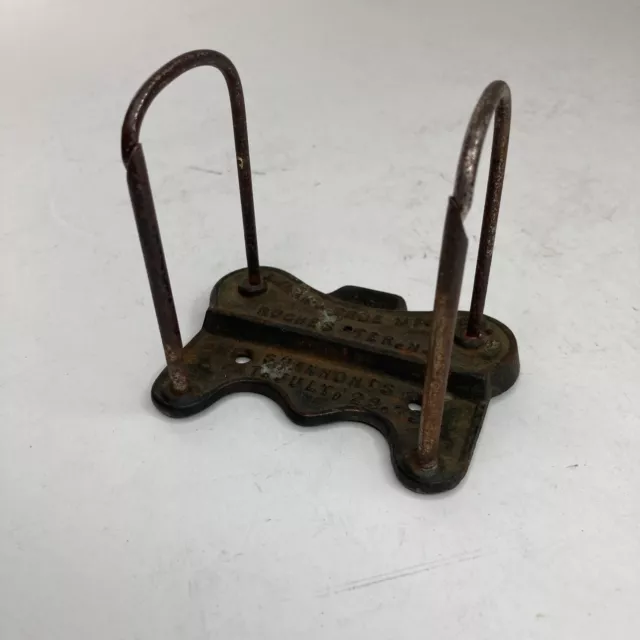 Antique  Yawman & Erbe Co. Cast Iron Bill Receipt Holder - Clipboard wall mount