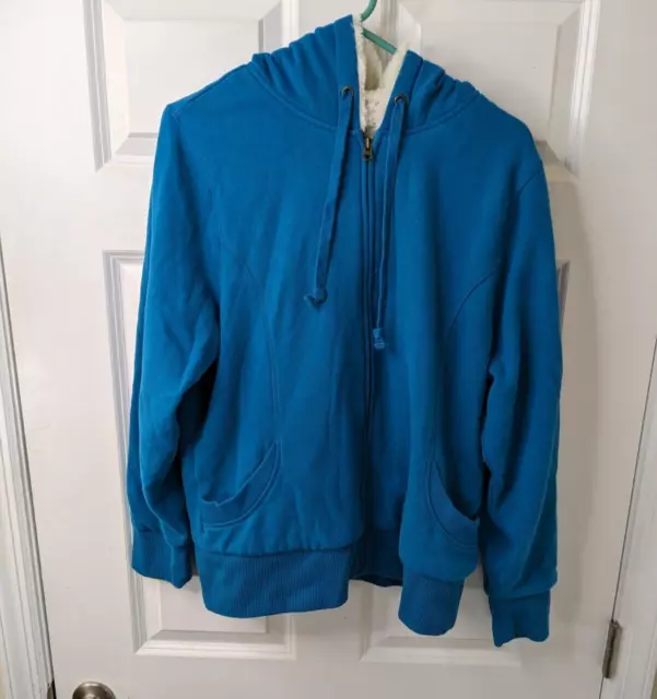 Old Navy, Men's, Sherpa Lined, Full Zip Hoodie, blue, size XXL