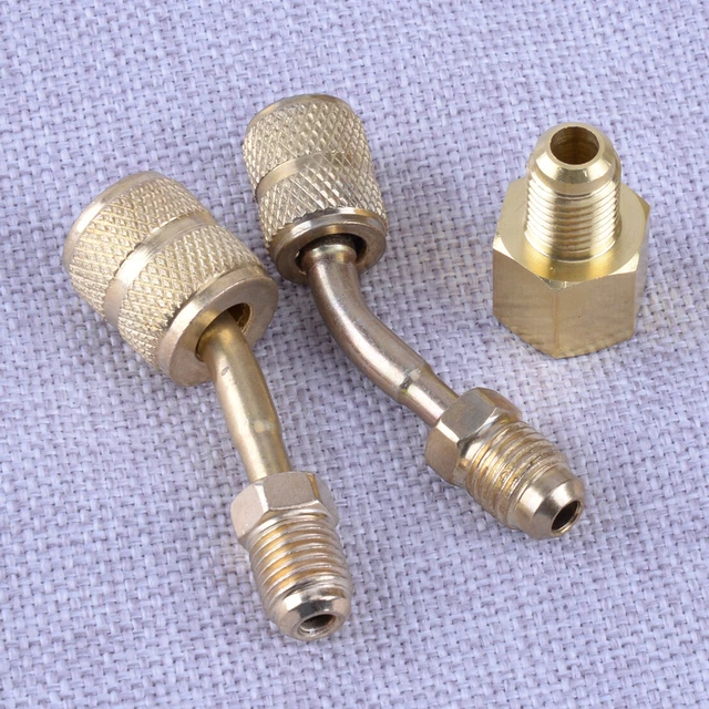 3PC REFRIGERANT TANK Vacuum Pump Adapter Fit for Mini Split HVAC R410a