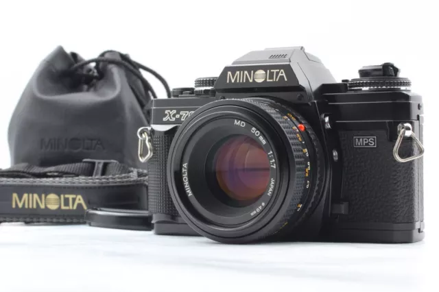 Read! 【Near MINT】 Minolta X-700 Black SLR Camera New MD 50mm F1.7 From Japan