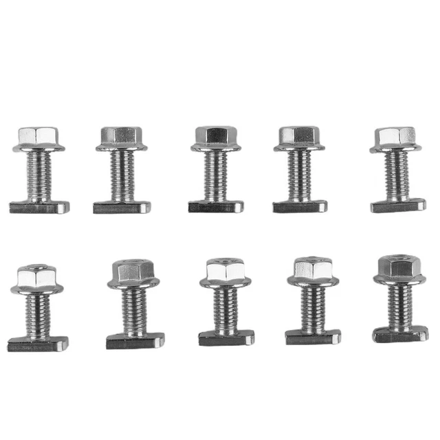 20pcs 304 Stainless Steel Hammer Head Screws With Flange Nuts M8 DIN 6923