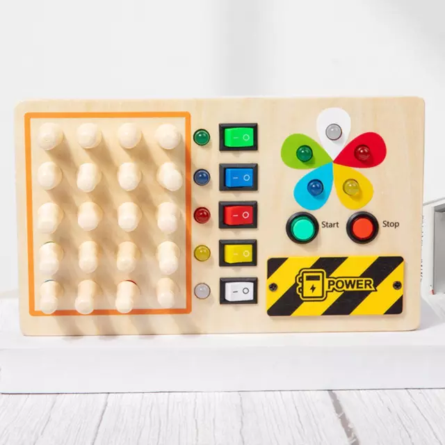 Wooden Busy Board Montessori Toy Learning Toy Multifunction Memory Chess Toy