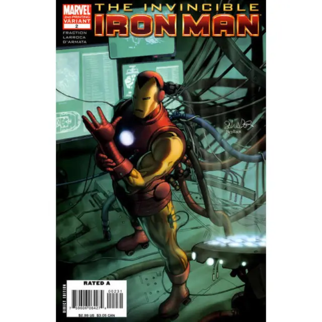 Invincible Iron Man (2008 series) #2 2nd printing in NM +. Marvel comics [s
