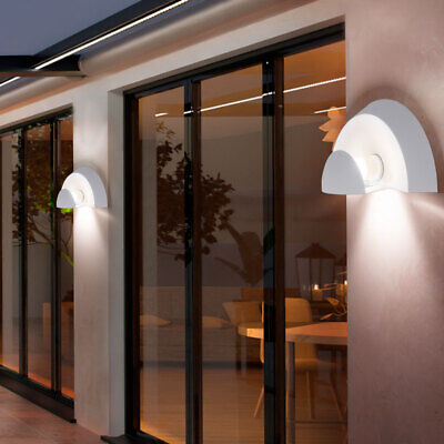 EGLO Applique Murale Lampe de Mur Extérieur Maison Balcon Blanc IP44 Chaud LED L 24cm 