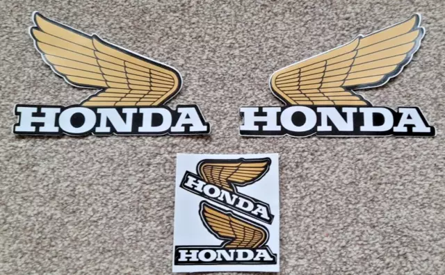 HONDA Gold Wing 2 X  PAIRs Fuel Tank Wing Decal Vinyl Graphics Large & Small