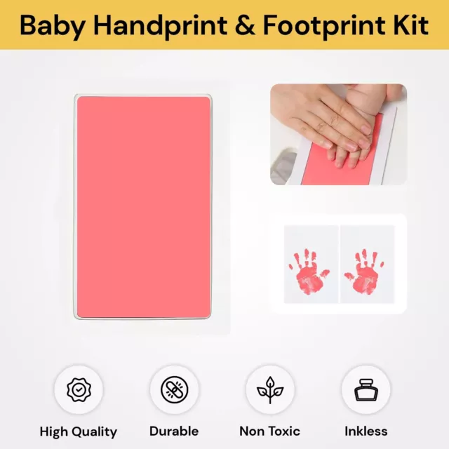 Footprint Baby Ink Pad Handprint Inkless Newborn Mess Free Stamp Non-toxic Safe 3
