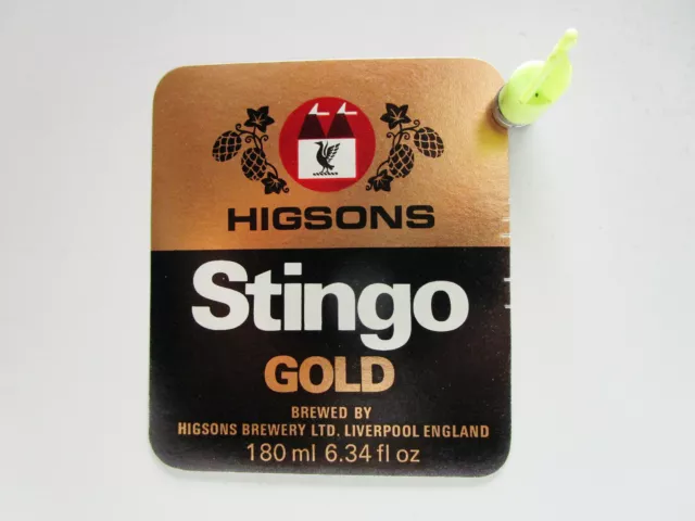 Vintage  20 British Beer Labels - Stingo Gold - Higsons Brewery - United Kingdom