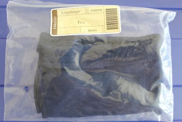 Longaberger Indigo Blue Solid Tea or Small Key Basket SU Liner #27006144 - NEW