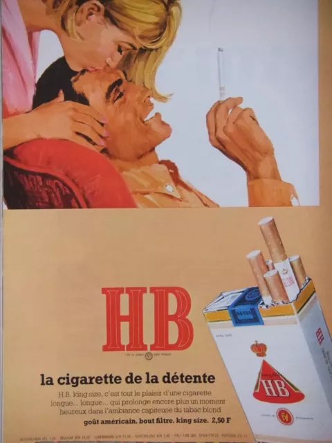 Publicité De Presse 1967 Hb La Cigarette De La Détente Goût Américain - Tabac