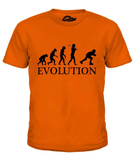 Inlineskaten Inliner Fahren Evolution Des Menschen Kinder T-Shirt Jungen Mädchen