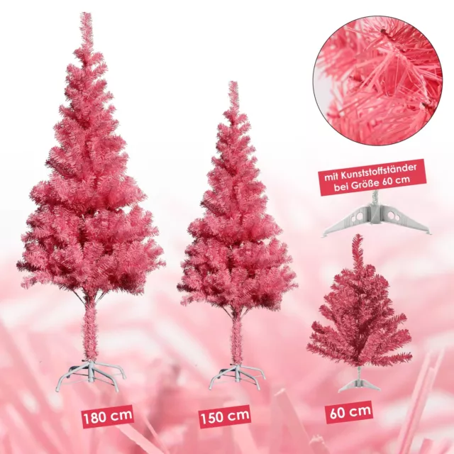Künstlicher Weihnachtsbaum pink inkl. Ständer Tannenbaum Christbaum 60-180cm