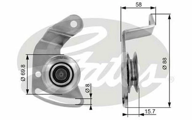 GATES Galet tendeur pour RENAULT TWINGO T36043 - Pièces Auto Mister Auto