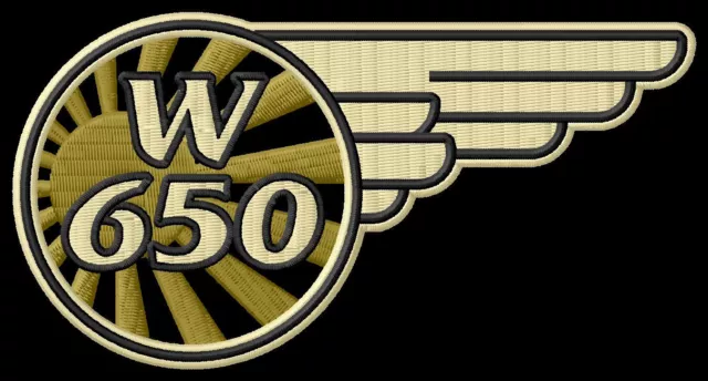 Ecusson pour Fans Kawasaki W650 wing W 650  brodé patche patch