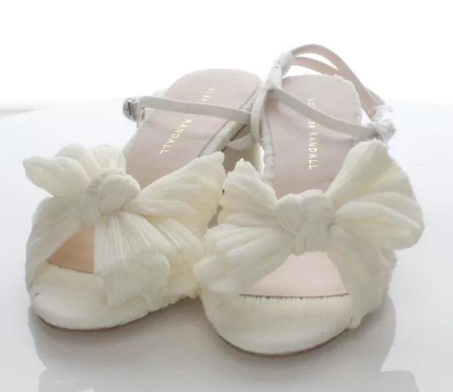 48-56 NEW $395 Women Sz 8 B Loeffler Randall Camellia Knotted Lamé Sandals